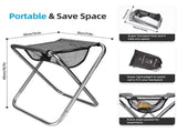 Camping Stool, Ultralight folding stool with Carrying Bag, 15.7inch for Ultralight Portable V1263-JX-1880