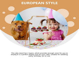 2-Tier Golden Iron Cake Stand for Elegant Dessert and Table Display, and Stylish 1 Piece V1370-AZ4-20590