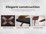 Artiss 4x Bar Stools Swivel Leather Chair 65cm BA-TW-8569-BKX4-AB