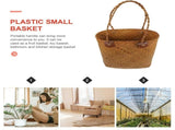 Portable Hand-Woven Picnic Basket in Coffee Color for Outdoor Use V1192-AZ-W-25293