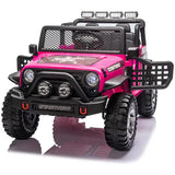 24V Jeep Off Road Inspired Ride On Car Kids Fairyland Adventure Pink V580-87654324681