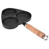 3 Mold Cast Iron Omelette Egg Burger Fried Egg Pot Pancake Pan V1294-YM0727-JY15709