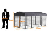 Large Outdoor Dog Kennel 250x120x165cm Pet Cage with Roof V178-66734