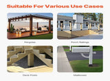 8 Pcs 4x4 Post Base Bracket Wood Fence Post Anchor Inner Size 3.6x3.6 in V952-QBLZDZTG8J20KQCNP001V0