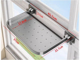 Foldable Window-Mounted Drying Rack with Clamp-on Design for Shoes, Plants & Small Items V1107-CS-CKZWJ