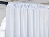 Large 33 m White Wedding Backdrop Curtains for Baby Shower and Birthday Decor V767-ZJJ69-WT-V1
