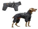 Dog Raincoat Waterproof Reflective Adjustable Harness Jacket - Black 5XL V1263-JX-7967-8