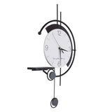 Modern Simple Wall Clock Iron Art Silent Movement Decorative Wall Clock Black White V1294-YM0901-3115250011011