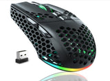 SOLAKAKA SM600 Honeycomb Shell Gaming Mouse Wireless,black V1300-SM600-BLACK