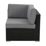 Veranda Fancy Grande Sofa Set V264-OTF-524S-BLK-AU-7PC
