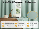 Artiss Blockout Curtains 2X 132x160cm Thermal Insulated Eyelet Drapes Green BC-MATT-132X160-GN