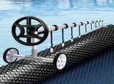 Aqua Buddy Pool Cover 500 Micron 6.5x3m w/ Roller 4m Swimming Pools Black Solar Blanket PC-65X30-LA-BK-BL-40ROL