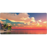 Topographic Map Large Mouse XL White Lines Contour Geographic Extended Large Desk Mat Big Desk V1369-AZ3-W-21701