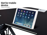 Fortia Corner Desk Riser 110cm Wide Adjustable Sit to Stand for Dual Monitor, Keyboard, Laptop, V219-FURDTDFORACX1