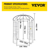Birdcage Shape Garden Arbor, 9' High x 6.6' Wide, Heavy Duty Wrought Iron Arbor, Wedding Arch V952-TYHYGMYCHSNL9G07VV0