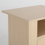 Bedside Table Side Storage Cabinet Nightstand Bedroom 2 Drawer 1 Shelf ZURI OAK V274-FT-BEDT-2DD07-WD