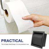 Black Stainless Steel Paper Towel Holder for Bathroom and Practical Kitchen or Bathroom Accessory V1370-AZ4-08896