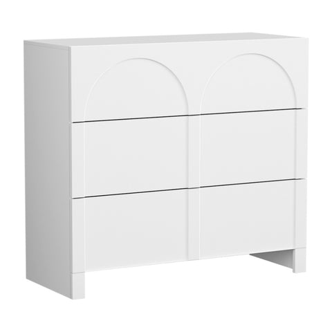 Artiss 3 Chest of Drawers Lowboy Dresser Cabinet White FUR-U-CDR-05-WH-AB