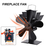 Wood Heater Fan Eco Heat Powered Self-Powered Silent for Fireplace Stove Burner V201-W11331567