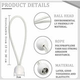 50 elastic rubber straps with balls for marquees, tents, banners, tarpaulins V1237-ZY-203-2842