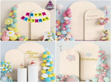 Wedding Arch Cover,Arch Backdrop Stand Cover with 100 balloons V1192-AZ-W-22094