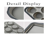 Brownie Pan with Dividers, 1 Set 12 Cavity All Edges Square Cupcake Brownie Pans Mini Cake Non Stick V1189-WXFWAL-20260319-00223