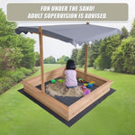 Kids Wooden Toy Sandpit with Adjustable Canopy V63-840451