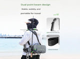 Grey Hard Shell Fishing Waist Bag - Waterproof 1000D PVC Lure Pack with 90 Degree Open Workbench and V888-ELOSUNG56804