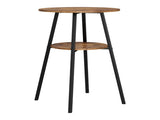 Artiss Industrial Bar Table with 2-Tier Organizer Weather-Resistant MDF Top Steel Frame FUR-U-BTAB-4788-WAL