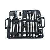 29 Piece Stainless Steel BBQ Grill Tool Set with Storage Case for Camping, Picnics, Outdoor Barbecue V1189-LC-HW-00607