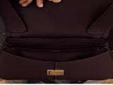 Beige Elegant Womens Genuine Cowhide Leather Top Handle Satchel - Chic Flap Crossbody Shoulder Bag V888-ELOSUNG32065