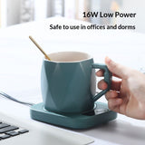 Coffee Mug with Cup, Coffee 55&degC Constant Temperature Thermostat Coaster Smart Cup V1192-AZ-W-2803