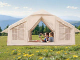 Inflatable Tents for Camping, 4-6 Person Easy Setup Blow up Tent with Hand Pump, 300D Oxford 4 V952-KJZP331MCQWZC4B47V0