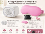 Soft Sleep Aid combination - White Noise Machine with 7-Colour Night Light and Pink Spandex Eye V888-ELOSUNG53671