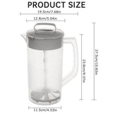 Food Storage under 10,Mixing Pitcher 68 Oz Juice For Fridge Plastic Pitcher With Lids Plunger V1369-AZ3-W-20355