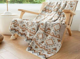 Beige-grey Bohemian Knitted Sofa Blanket, 130 x 170 cm, 900g, Ideal for Hotel and Nap Use V888-ELOSUNG28785