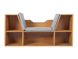 Levede Kids Bookcase Toys Box Shelf Brown TB1019-BR