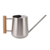 Watering Can 900ml Stainless Steel Long Spout Wooden Handle Elegant Flower Watering Pot for Garden V1294-YM0706-3111230174013