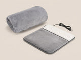 USB Heated Hand Warmer Bag & Foot Warmer Pad Combo Set Electric Plush Heating Cushion for Home, V888-ELOSUNG54380