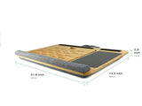 CARLA HOME Bamboo Laptop Lap Desk with Cushion and Angle Adjustable for Office and Home LSB-36066