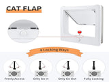 cat door 4 Switching Modes Locking for Interior Door, Small Cat Door with Magnets for Interior V1366-AZ2-W-04170