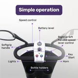 EQUIPMED Mobility Scooter Electric Motorized Ride On E-Scooter for Elderly Older Adult Handicap Aid V219-AGCMSCEMQA3SL