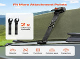 Retractable Ratchet Straps, 50.8 mm x 3 m, Tie Down Straps with S Hooks, 1375 kg Break Strength, 2 V952-SXGJLD2INCH11IDZ4001V0