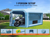Inflatable Paint Booth, 9.8 x 8.2 x 8.2 ft Inflatable Spray Booth, with 550W Powerful Blower and Air V952-CQSPQFLSKCGLKNDD2V3