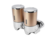 Wall Mount Soap Shower Dispenser Dual Pump 2 Separate Compartments Reusable Space Saving Shampoo V1294-YM0523-3112220024911