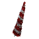 Retractable Xmas Tree Small Foldable PVC Holiday Decoration Supplies Red White 150x33cm V1294-YM0901-3115240111811