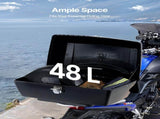 Motorcycle Top Case, Universal Durable PP Material Motorbike Tail Box with Reflective Panel, 48L V952-MTCSLDXHS48LY0GRXV0
