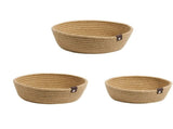 3 Piece Cotton Rope Woven Storage Basket Set Round Cotton Linen Storage Basket for Desktop V1294-YM0703-3117230008411