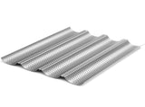 2 Pack Nonstick Perforated Baguette Pan 15" x 13" for French Bread Baking 4 Wave Loaves Loaf Bake V1370-AZ4-04577