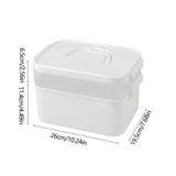 Portable Nail Polish Carrying Box, Plastic Storage Bins with Removable Tray and Lids, Crafts V1189-WXFWAL-20260319-00267
